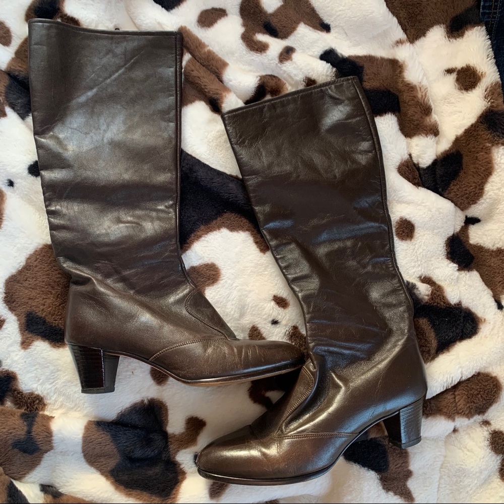 VINTAGE LEATHER BROWN BOOTS